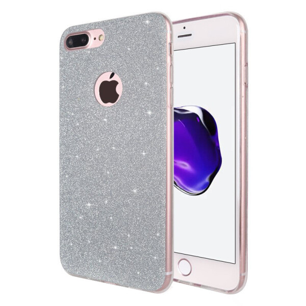 

Чехол накладка на iPhone 7/8 силикон, отверстие для яблока, голубой