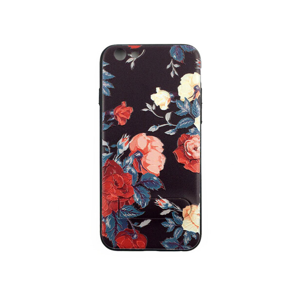 

Чехол накладка на iPhone 6/6s с подставкой, Розы, плотный силикон