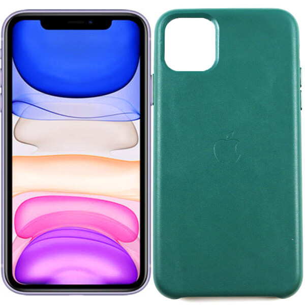 

Чехол Apple Leather Case для iPhone 11 Pro Max Dark Green (28539)