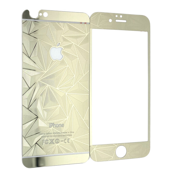 

Защитное стекло для Apple iPhone 6/6S diamond back/face (gold)