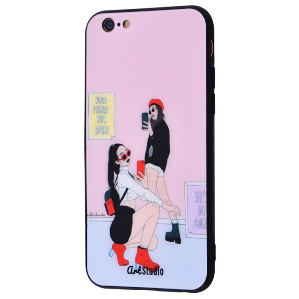 

Чехол-накладка ArtStudio Case Girls Mood series (Glass+TPU) iPhone 6/6s 05