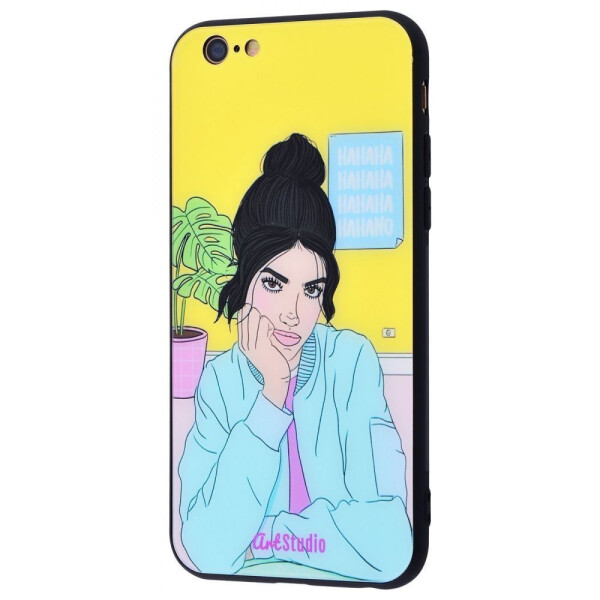 

Чехол-накладка ArtStudio Case Girls Mood series (Glass+TPU) iPhone 6/6s 06