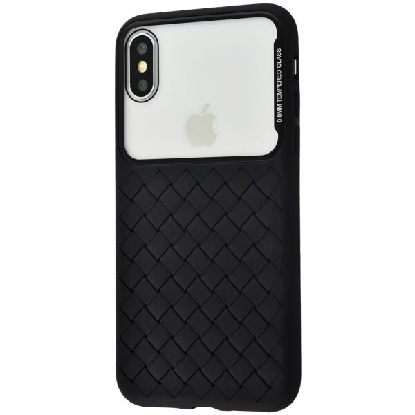 

Чехол-накладка Baseus Glass Weaving Case (Tempering Glass+TPU) iPhone Xs Max black