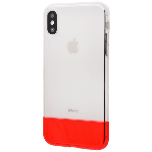 

Чехол-накладка Baseus Half to Half soft Case (TPU) iPhone Xs Max red