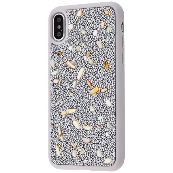 

Чехол-накладка Bling World Pearl Diamonds (TPU) iPhone Xs Max silver