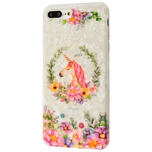 

Чехол-накладка Blood of Jelly Cute case iPhone 7 Plus/8 Plus unicorn_with_flowers