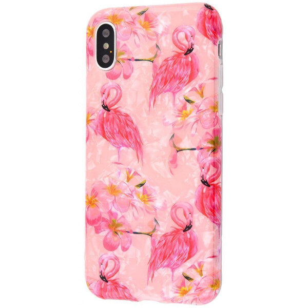 

Чехол-накладка Blood of Jelly Cute case iPhone X/Xs many_flamingos