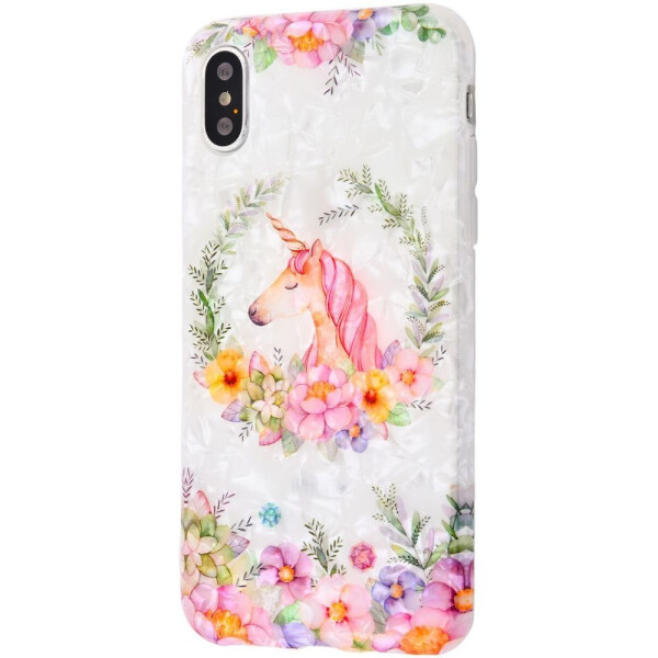 

Чехол-накладка Blood of Jelly Cute case iPhone X/Xs unicorn_with_flowers