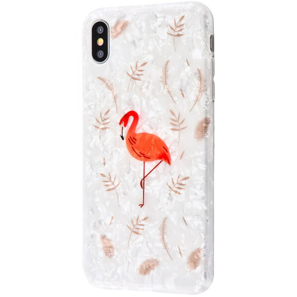 

Чехол-накладка Blood of Jelly Cute case iPhone Xs Max flamingo_white