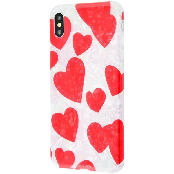 

Чехол-накладка Blood of jelly Hearts and gold jelly series iPhone Xs Max 04
