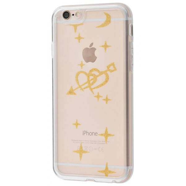 

Чехол-накладка Brand transparent case (PC+TPU) iPhone 6/6s heart_and_stars_gold