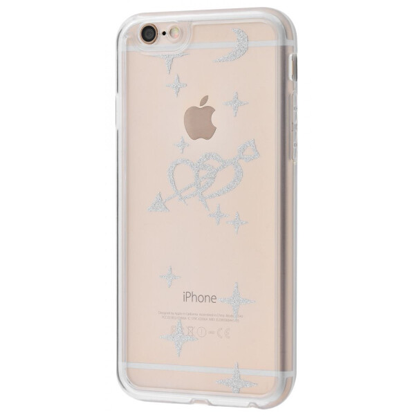 

Чехол-накладка Brand transparent case (PC+TPU) iPhone 6/6s heart_and_stars_silver