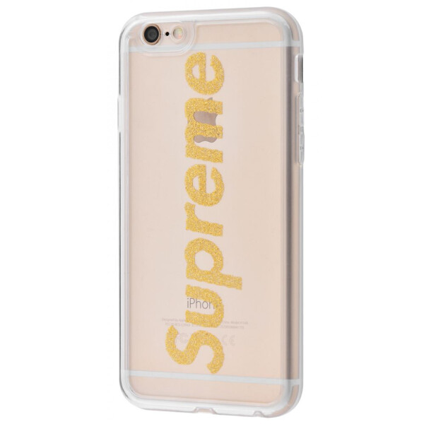 

Чехол-накладка Brand transparent case (PC+TPU) iPhone 6/6s suprme_gold