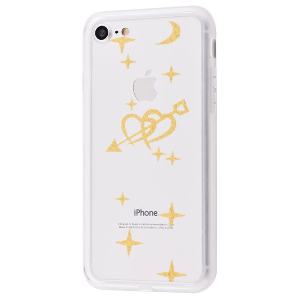 

Чехол-накладка Brand transparent case (PC+TPU) iPhone 7/8/SE 2 heart_and_stars_gold