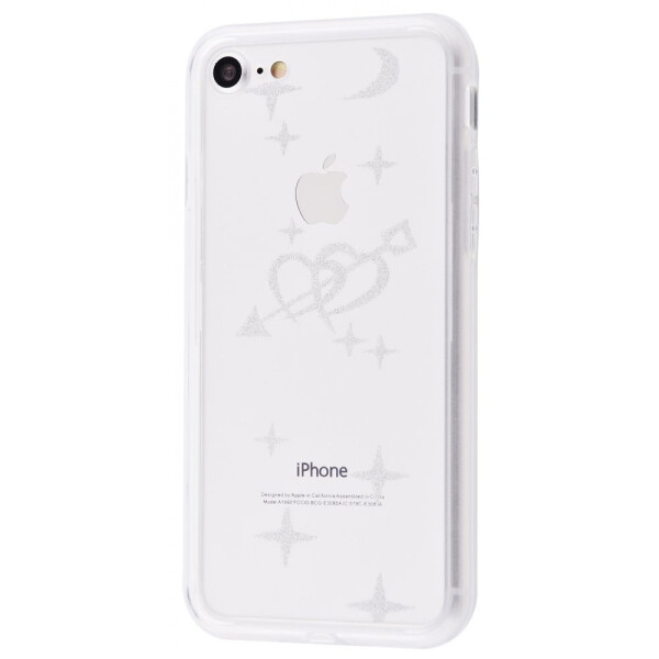 

Чехол-накладка Brand transparent case (PC+TPU) iPhone 7/8/SE 2 heart_and_stars_silver