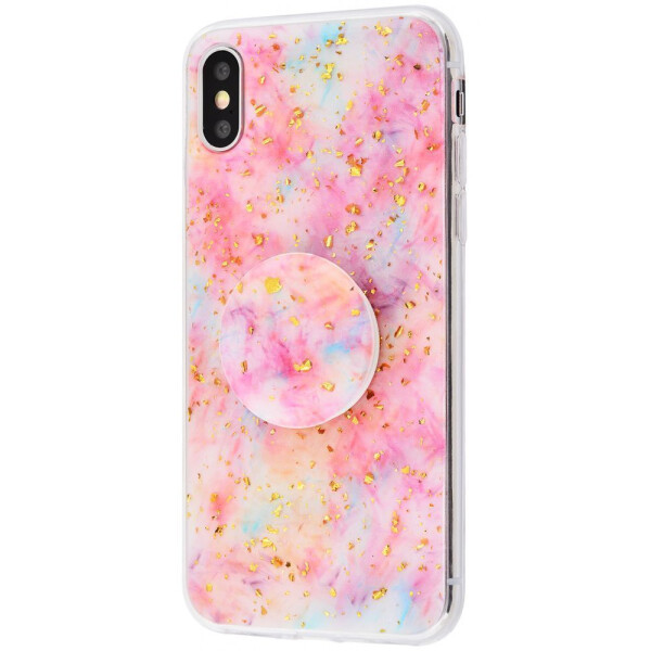 

Чехол-накладка Confetti mramor case with pop socket (TPU) iPhone Xs Max 01