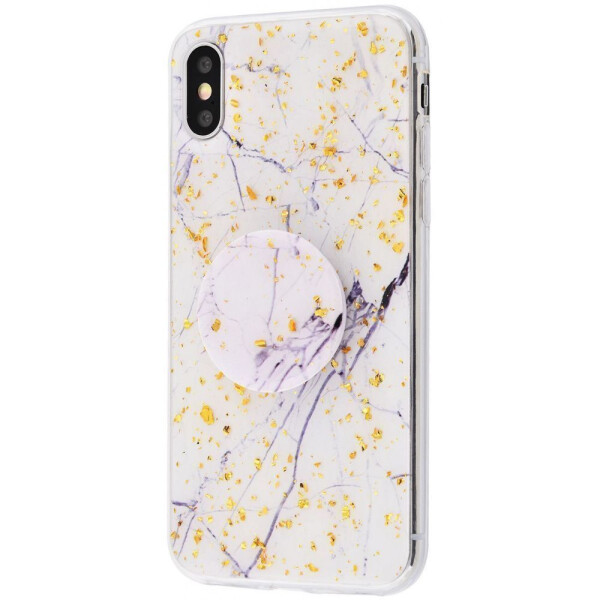 

Чехол-накладка Confetti mramor case with pop socket (TPU) iPhone Xs Max 02