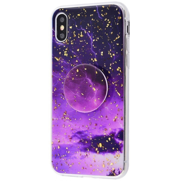 

Чехол-накладка Confetti mramor case with pop socket (TPU) iPhone Xs Max 04