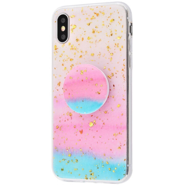 

Чехол-накладка Confetti mramor case with pop socket (TPU) iPhone Xs Max 05