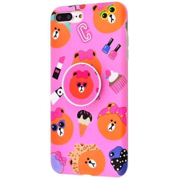 

Чехол-накладка Cute Bear Imd case with pop socket iPhone 7 Plus/8 Plus 05