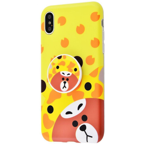 

Чехол-накладка Cute Bear Imd case with pop socket iPhone X/Xs 02