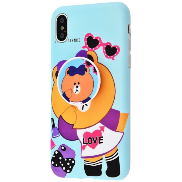 

Чехол-накладка Cute Bear Imd case with pop socket iPhone X/Xs 06