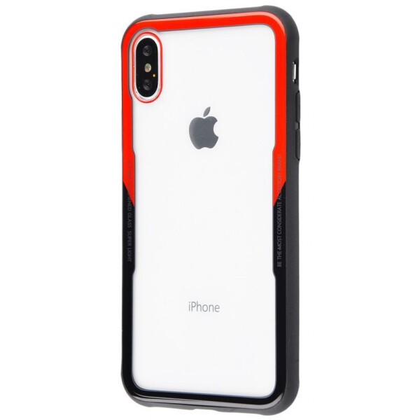 

Чехол-накладка Glass Case 0.5 mm TPU corners iPhone Xs Max red_black