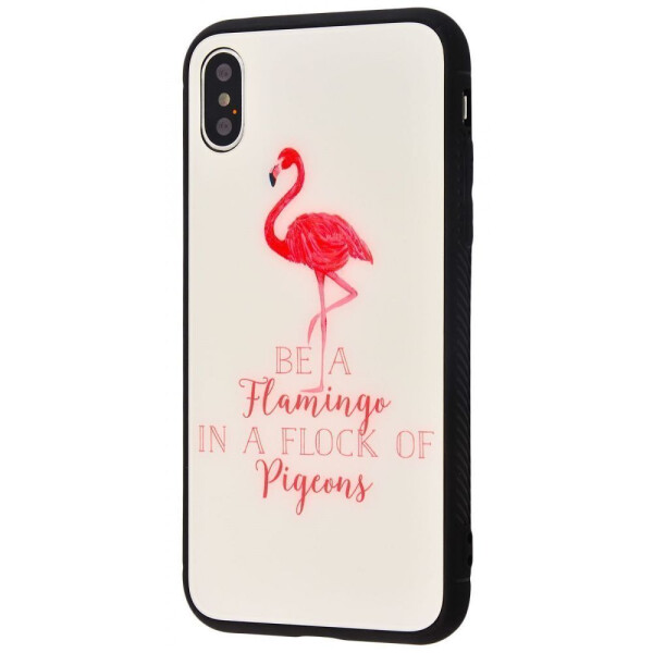 

Чехол-накладка Glass case My Style New iPhone Xs Max be_a_flamingo