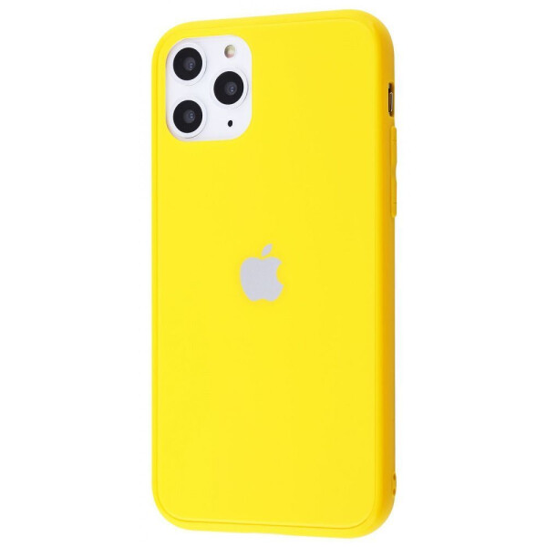 

Чехол-накладка Glass iPhone case New iPhone 11 Pro Max yellow