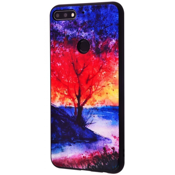 

Чехол-накладка Glass Picture Case (Glass+TPU) Huawei Y7 Prime 2018/7C Pro/Enjoy 8 04