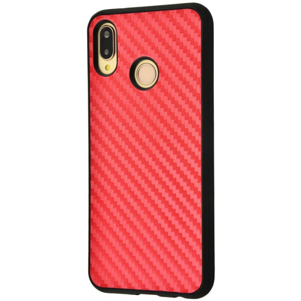 

Чехол-накладка Hard Carbon Case Huawei P20 Lite bordo