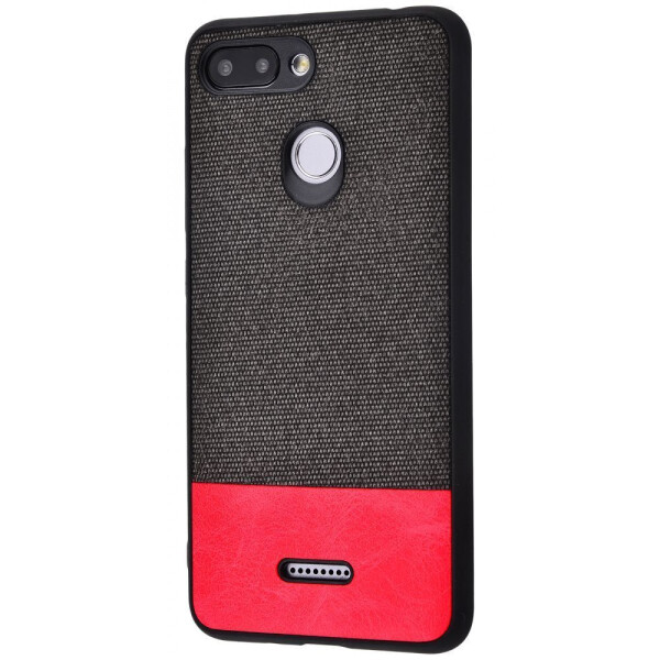 

Чехол-накладка Hard Textile Case Xiaomi Redmi 6 black_red