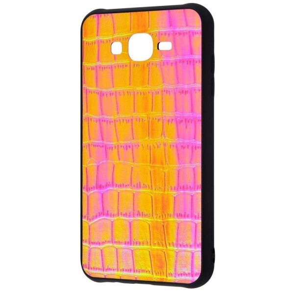 

Чехол-накладка Holographic Leather Case Samsung Galaxy J7/J7 Neo orange