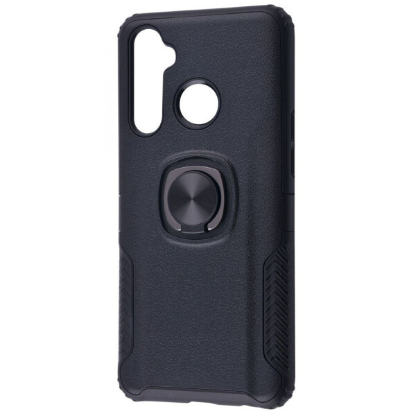 

Чехол-накладка Leather Design Case With Ring (PC+TPU) Realme 5 Pro (Realme Q) black