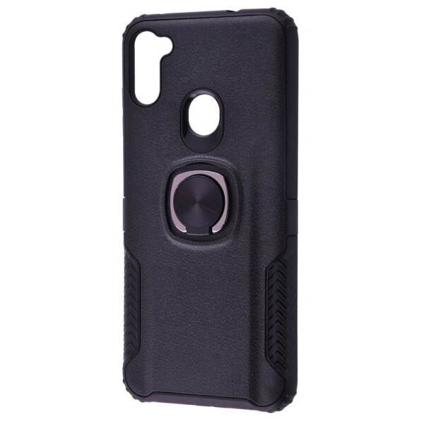 

Чехол-накладка Leather Design Case With Ring (PC+TPU) Samsung Galaxy A11 black