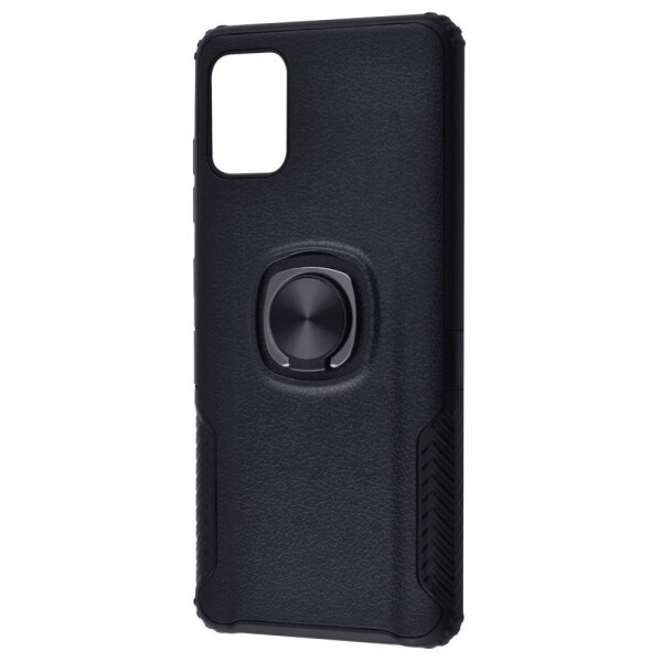 

Чехол-накладка Leather Design Case With Ring (PC+TPU) Samsung Galaxy A51 (A515) black