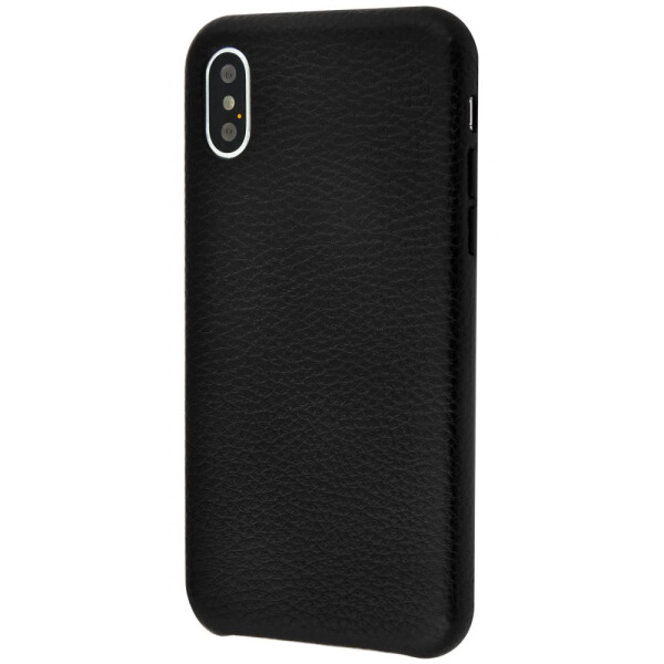 

Чехол-накладка Natural Leather Grainy iPhone Xs Max black