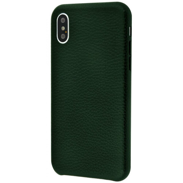 

Чехол-накладка Natural Leather Grainy iPhone Xs Max forest_green
