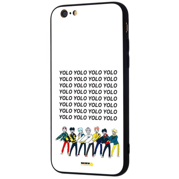 

Чехол-накладка Puzzo glass case mad series (Glass+TPU) iPhone 6/6s 03
