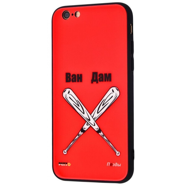

Чехол-накладка Puzzo glass case mad series (Glass+TPU) iPhone 6/6s 20
