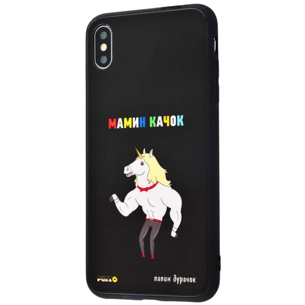 

Чехол-накладка Puzzo glass case mad series (Glass+TPU) iPhone X/Xs 26