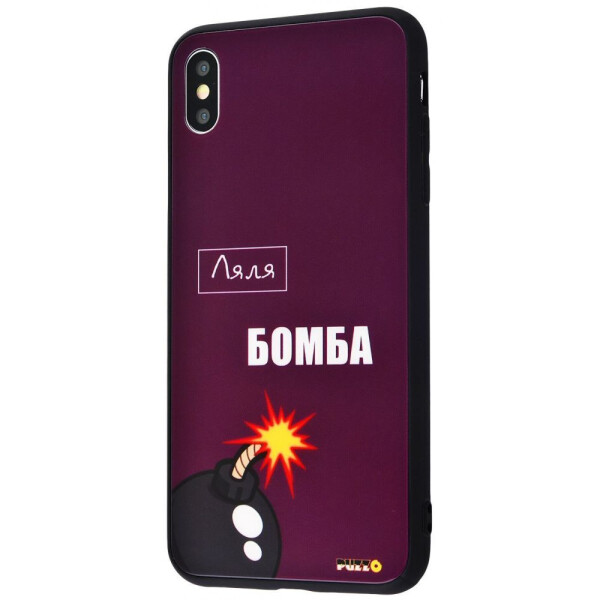 

Чехол-накладка Puzzo glass case mad series (Glass+TPU) iPhone Xs Max 09
