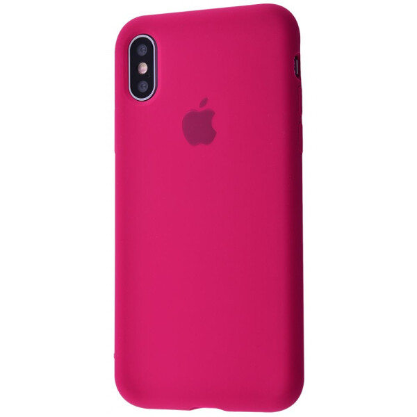 

Чехол-накладка Silicone Case Full Cover iPhone Xs Max rose_red