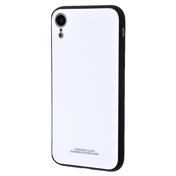 

Чехол-накладка Tempering glass case iPhone Xr white