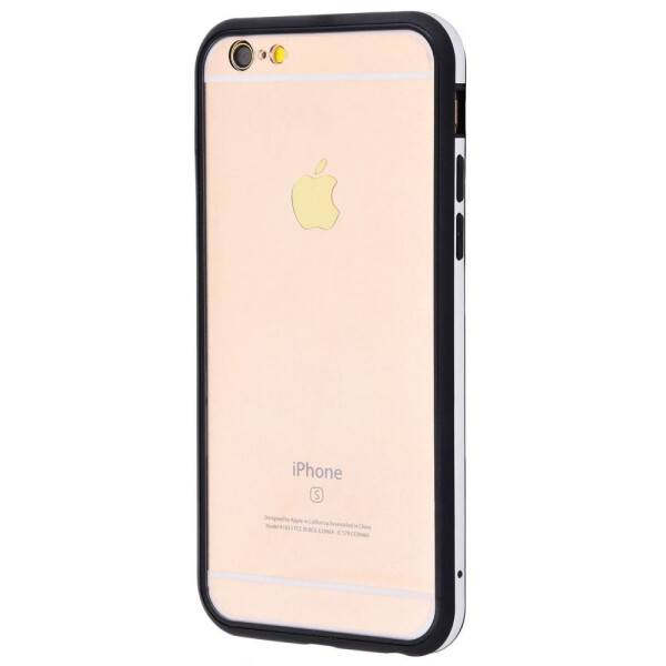 

Чехол-накладка Transparent case TPU+Metal corners iPhone 6/6s silver