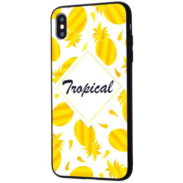 

Чехол-накладка Tropical High quality Case (Tempering glass+TPU) iPhone X/Xs 02