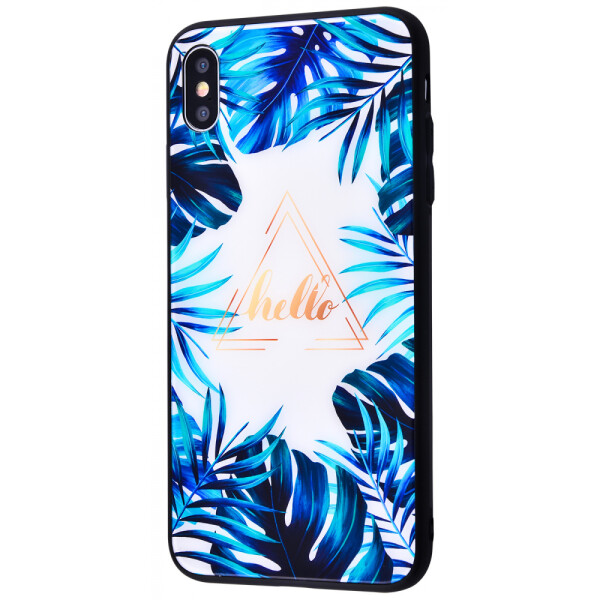 

Чехол-накладка Tropical High quality Case (Tempering glass+TPU) iPhone X/Xs 05