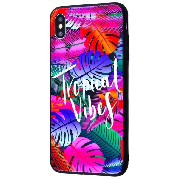 

Чехол-накладка Tropical High quality Case (Tempering glass+TPU) iPhone Xs Max 03