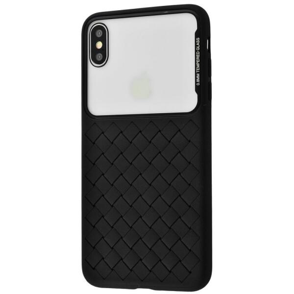 

Чехол-накладка Weaving Case (Tempering Glass+TPU) iPhone Xs Max black