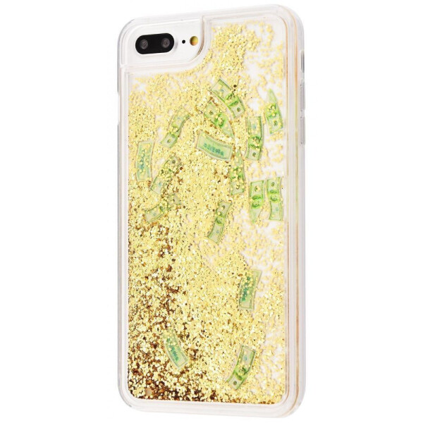 

Чехол-накладка Блестки вода Shining Dollars iPhone 7 Plus/8 Plus gold